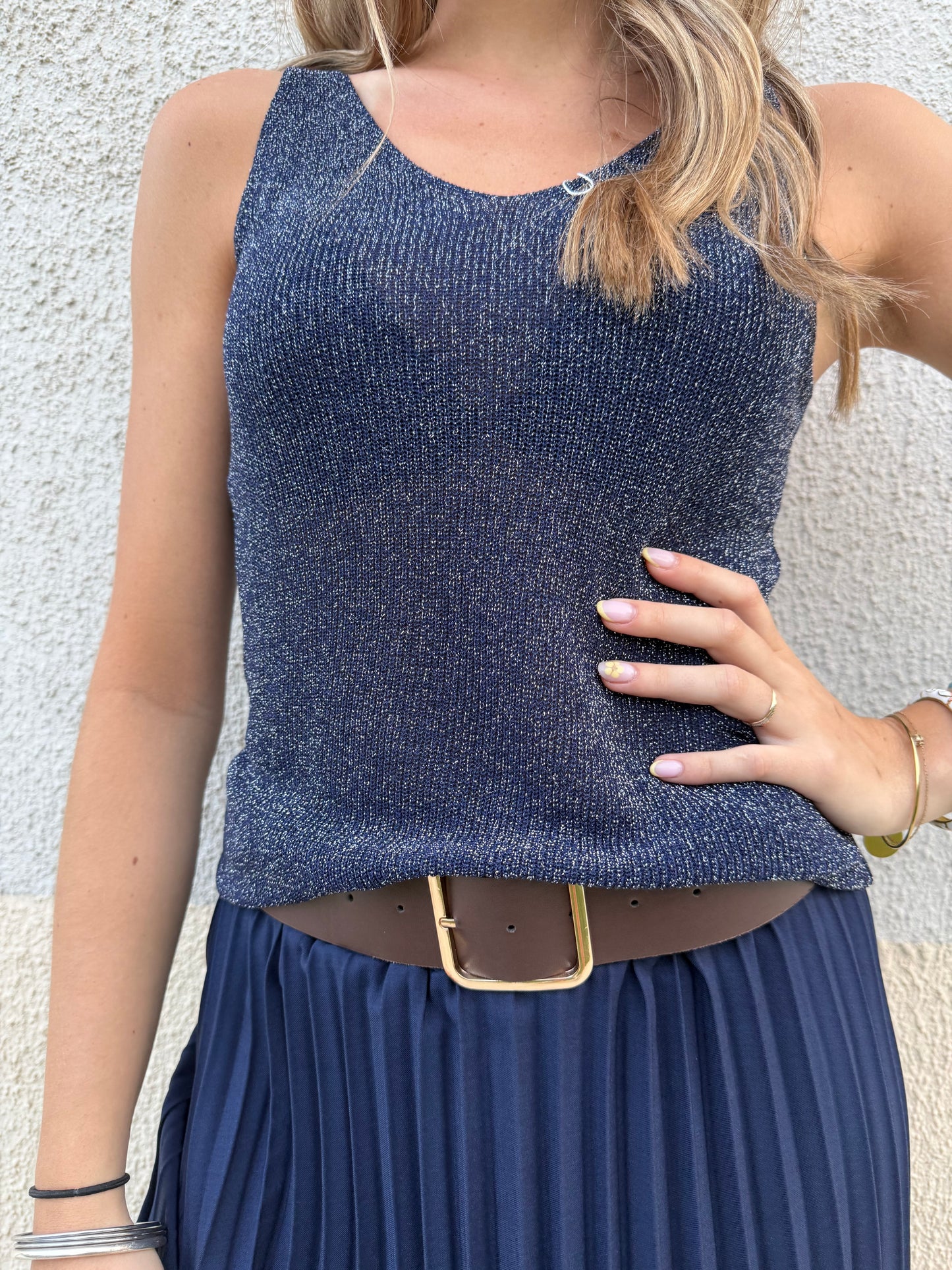 Top à paillettes