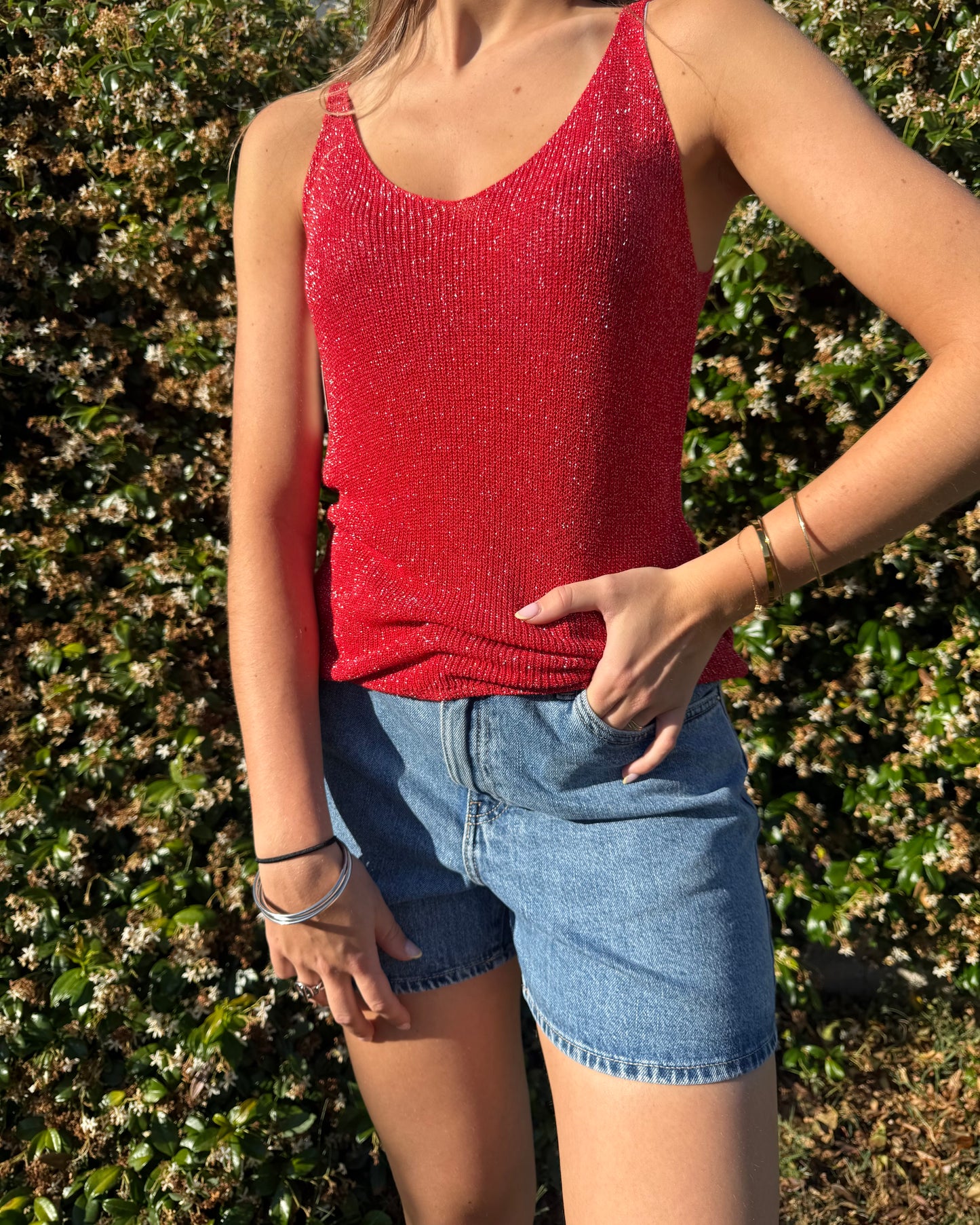 Top à paillettes