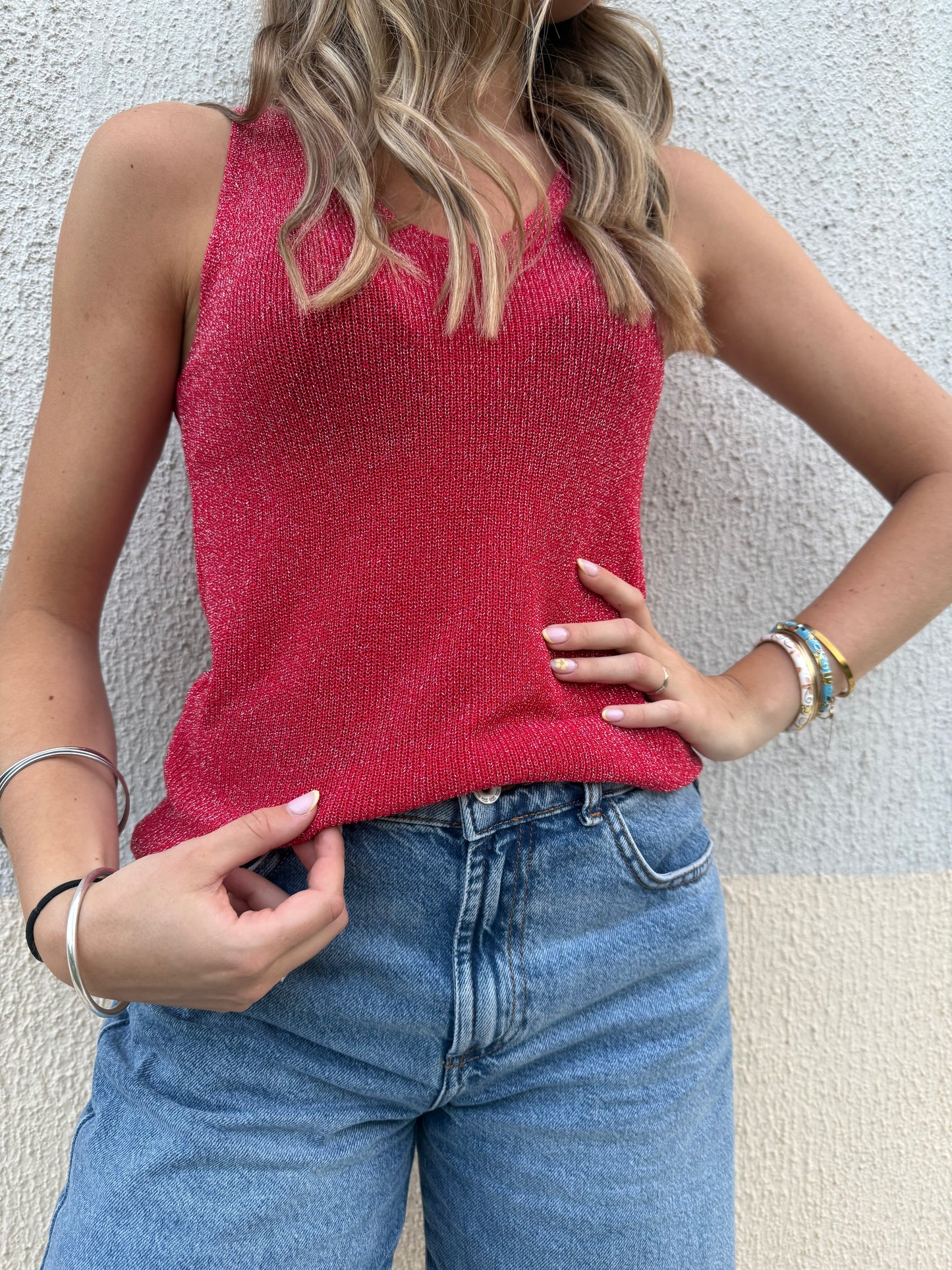 Top à paillettes